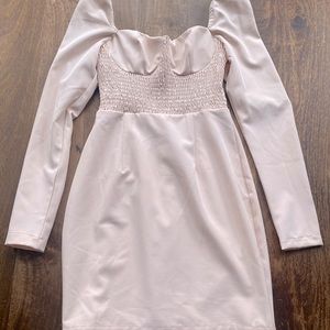 Nasty Gal pink puffsleeve mini dress